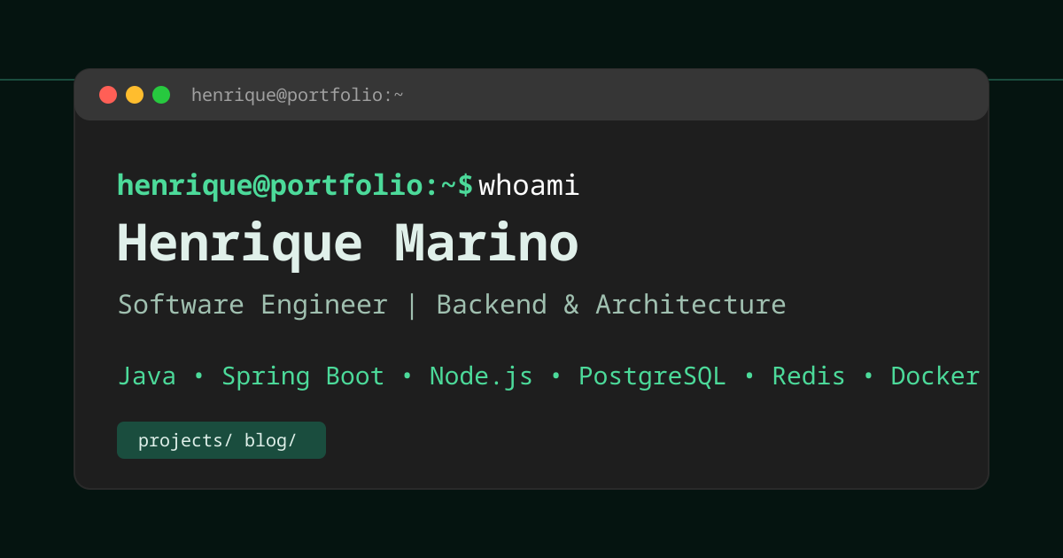Henrique Marino - Software Engineer